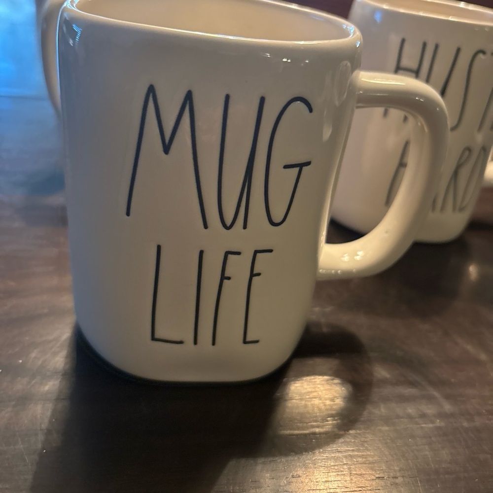 White Ceramic Mug - Rae Dunn 'Mug Life'